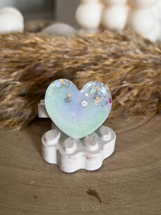 Herz Form Hundemarke Pastell Farben 3