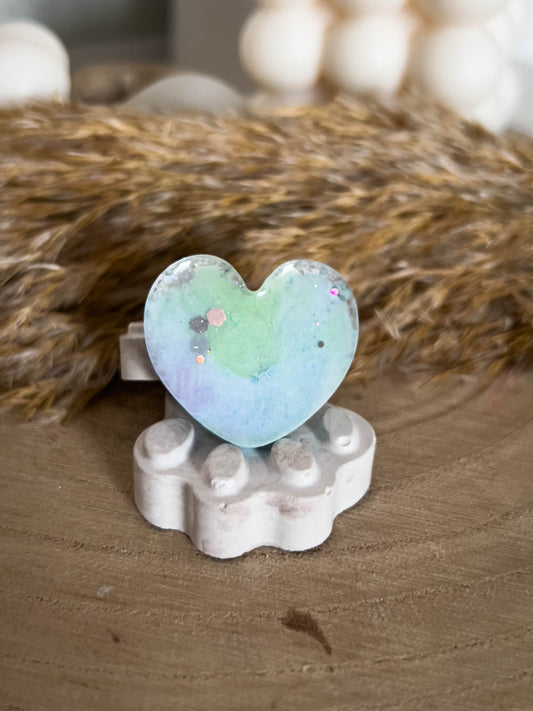 Herz Form Hundemarke Pastell Farben 4